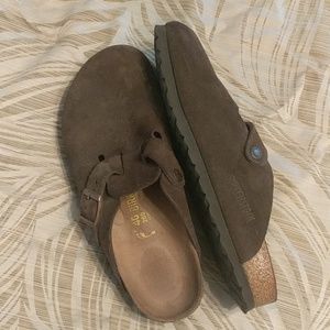 Birkenstocks Boston brown suede size 40